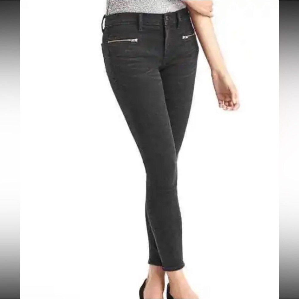 Black Gap 1969 true skinny ankle jeans